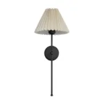 GloboStar® LING 204-0188 Μοντέρνο Φωτιστικό Τοίχου Απλίκα Μονόφωτο 1 x E27 AC 220-240V IP20 Μπεζ & Μαύρο - Μ22 x Π22 x Υ50cm - Image 2