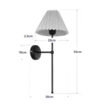 GloboStar® LING 204-0188 Μοντέρνο Φωτιστικό Τοίχου Απλίκα Μονόφωτο 1 x E27 AC 220-240V IP20 Μπεζ & Μαύρο - Μ22 x Π22 x Υ50cm - Image 7
