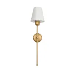 GloboStar® LING 204-0189 Μοντέρνο Φωτιστικό Τοίχου Απλίκα Μονόφωτο 1 x E27 AC 220-240V IP20 Μπεζ & Μαύρο - Μ13 x Π13 x Υ50cm - Image 2