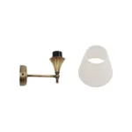 GloboStar® SUSE 204-0191 Μοντέρνο Φωτιστικό Τοίχου Απλίκα Μονόφωτο 1 x E27 AC 220-240V IP20 Μπεζ & Μπρούτζινο - Μ23 x Π13 x Υ21cm - Image 6