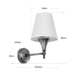 GloboStar® SUSE 204-0191 Μοντέρνο Φωτιστικό Τοίχου Απλίκα Μονόφωτο 1 x E27 AC 220-240V IP20 Μπεζ & Μπρούτζινο - Μ23 x Π13 x Υ21cm - Image 7