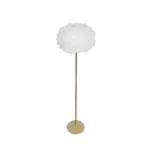 GloboStar® ALES 204-0192 Μοντέρνο Φωτιστικό Δαπέδου  Μονόφωτο 1 x E27 AC 220-240V IP20 Μπεζ & Χρυσό - Μ40 x Π40 x Υ150cm - Image 5