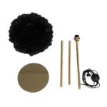 GloboStar® ALES 204-0193 Μοντέρνο Φωτιστικό Δαπέδου  Μονόφωτο 1 x E27 AC 220-240V IP20 Μαύρο & Χρυσό - Μ40 x Π40 x Υ150cm - Image 11