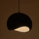 GloboStar® STONE 204-0194 Μοντέρνο Κρεμαστό Φωτιστικό Καμπάνα Μονόφωτο 1 x E27 IP20 Μαύρο Με Λευκό Πολυστερίνη με Ρητίνη - Μ35 x Π31 x Υ26cm - Image 2