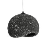GloboStar® STONE 204-0194 Μοντέρνο Κρεμαστό Φωτιστικό Καμπάνα Μονόφωτο 1 x E27 IP20 Μαύρο Με Λευκό Πολυστερίνη με Ρητίνη - Μ35 x Π31 x Υ26cm - Image 4