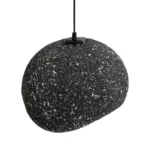GloboStar® STONE 204-0194 Μοντέρνο Κρεμαστό Φωτιστικό Καμπάνα Μονόφωτο 1 x E27 IP20 Μαύρο Με Λευκό Πολυστερίνη με Ρητίνη - Μ35 x Π31 x Υ26cm - Image 6
