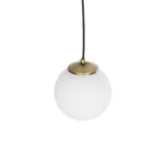 GLOBOSTAR® GLOBIDIO 204-0195 Μοντέρνο Κρεμαστό Φωτιστικό Οροφής με Ντουί 1 x E27 AC 220-240V IP20 - Χρύσο & Λευκό - Μ15 x Π15 x Υ15cm - Image 6