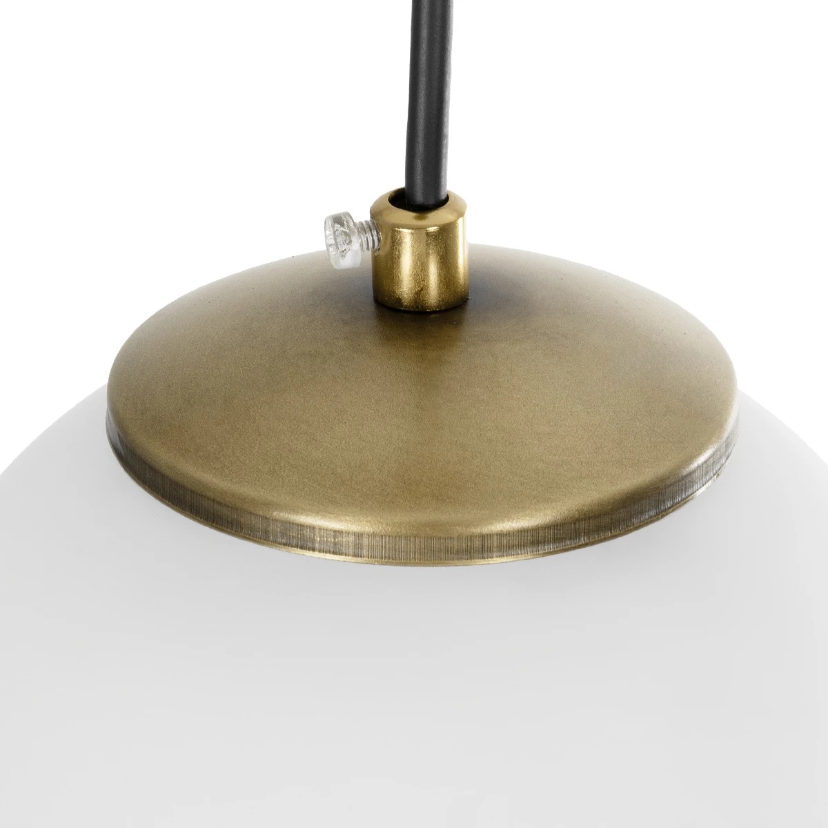 GLOBOSTAR® GLOBIDIO 204-0195 Μοντέρνο Κρεμαστό Φωτιστικό Οροφής με Ντουί 1 x E27 AC 220-240V IP20 - Χρύσο & Λευκό - Μ15 x Π15 x Υ15cm - Image 8