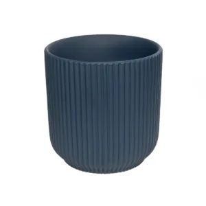 GloboStar® Artificial Garden ULUWATU 20520 Διακοσμητική Κεραμική Γλάστρα Μπλέ Π17 x M17 x Υ17