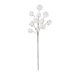 GloboStar® Artificial Garden COTTON BRANCH 20569 Τεχνητό Διακοσμητικό Κλαδί Βαμβάκι Μ30 x Π6 x Υ80 cm