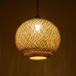 GLOBOSTAR® SOLEI 205-0001 Boho Κρεμαστό Φωτιστικό Οροφής με Ντουί 1 x E27 AC 220-240V IP20 - Μπεζ - M40 x Π40 x Υ45cm - Image 2