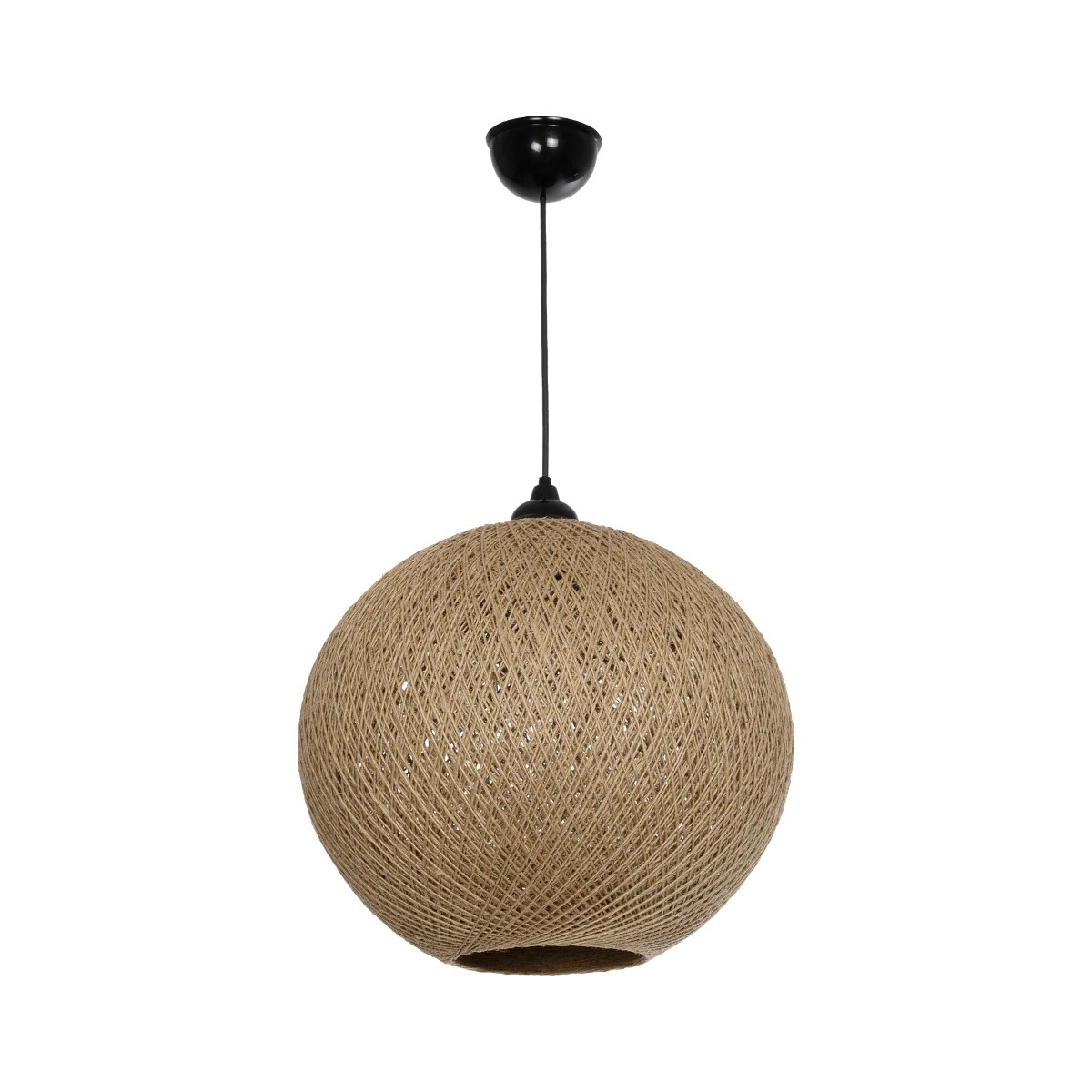 GLOBOSTAR® SOLEI 205-0001 Boho Κρεμαστό Φωτιστικό Οροφής με Ντουί 1 x E27 AC 220-240V IP20 - Μπεζ - M40 x Π40 x Υ45cm - Image 3