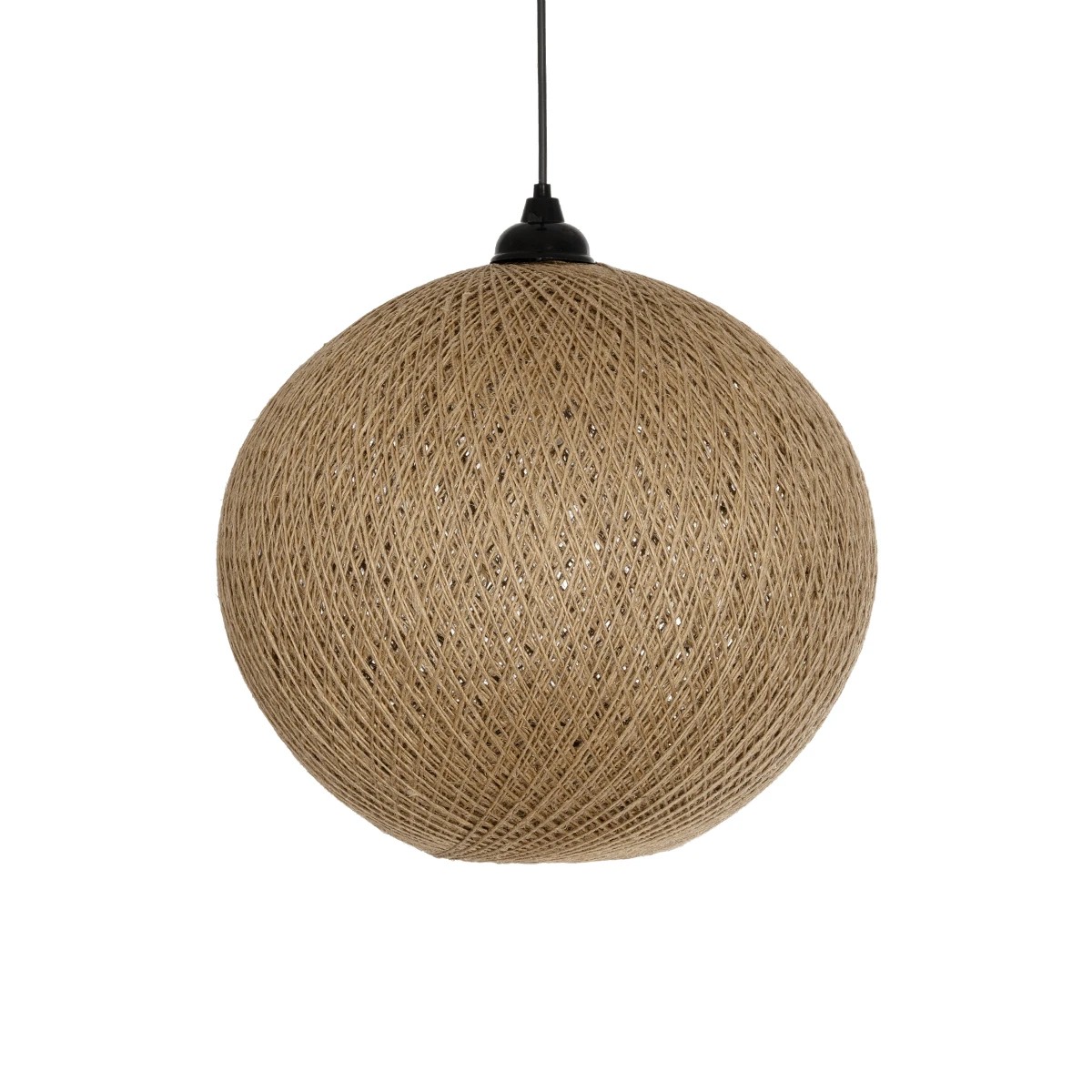 GLOBOSTAR® SOLEI 205-0001 Boho Κρεμαστό Φωτιστικό Οροφής με Ντουί 1 x E27 AC 220-240V IP20 - Μπεζ - M40 x Π40 x Υ45cm - Image 4