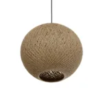 GLOBOSTAR® SOLEI 205-0001 Boho Κρεμαστό Φωτιστικό Οροφής με Ντουί 1 x E27 AC 220-240V IP20 - Μπεζ - M40 x Π40 x Υ45cm - Image 5