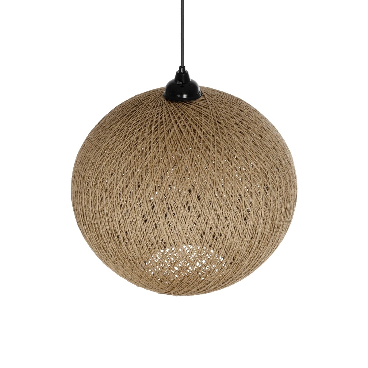 GLOBOSTAR® SOLEI 205-0001 Boho Κρεμαστό Φωτιστικό Οροφής με Ντουί 1 x E27 AC 220-240V IP20 - Μπεζ - M40 x Π40 x Υ45cm - Image 6