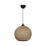 GLOBOSTAR® SOLEI 205-0002 Boho Κρεμαστό Φωτιστικό Οροφής με Ντουί 1 x E27 AC 220-240V IP20 - Μπεζ - M30 x Π30 x Υ35cm - Image 3