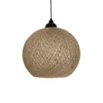 GLOBOSTAR® SOLEI 205-0002 Boho Κρεμαστό Φωτιστικό Οροφής με Ντουί 1 x E27 AC 220-240V IP20 - Μπεζ - M30 x Π30 x Υ35cm - Image 4