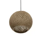 GLOBOSTAR® SOLEI 205-0002 Boho Κρεμαστό Φωτιστικό Οροφής με Ντουί 1 x E27 AC 220-240V IP20 - Μπεζ - M30 x Π30 x Υ35cm - Image 5
