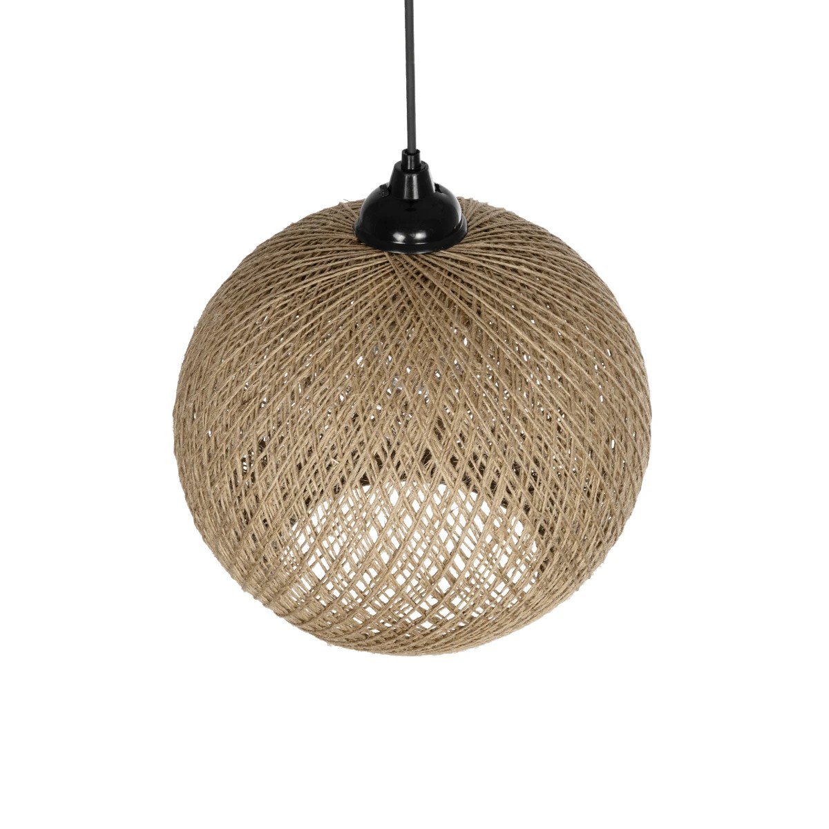 GLOBOSTAR® SOLEI 205-0002 Boho Κρεμαστό Φωτιστικό Οροφής με Ντουί 1 x E27 AC 220-240V IP20 - Μπεζ - M30 x Π30 x Υ35cm - Image 6