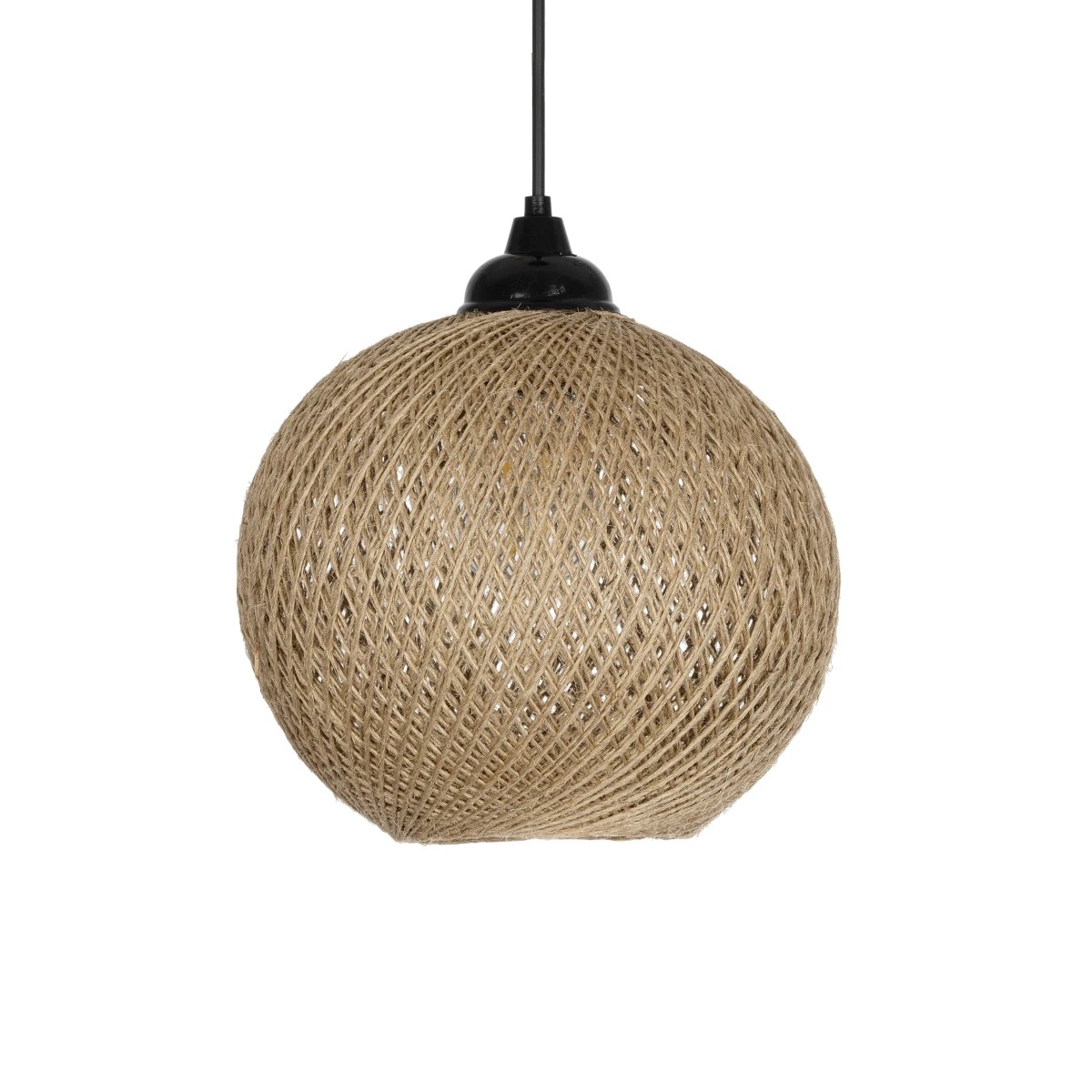 GLOBOSTAR® SOLEI 205-0003 Boho Κρεμαστό Φωτιστικό Οροφής με Ντουί 1 x E27 AC 220-240V IP20 - Μπεζ - M20 x Π20 x Υ25cm - Image 4