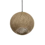 GLOBOSTAR® SOLEI 205-0003 Boho Κρεμαστό Φωτιστικό Οροφής με Ντουί 1 x E27 AC 220-240V IP20 - Μπεζ - M20 x Π20 x Υ25cm - Image 5