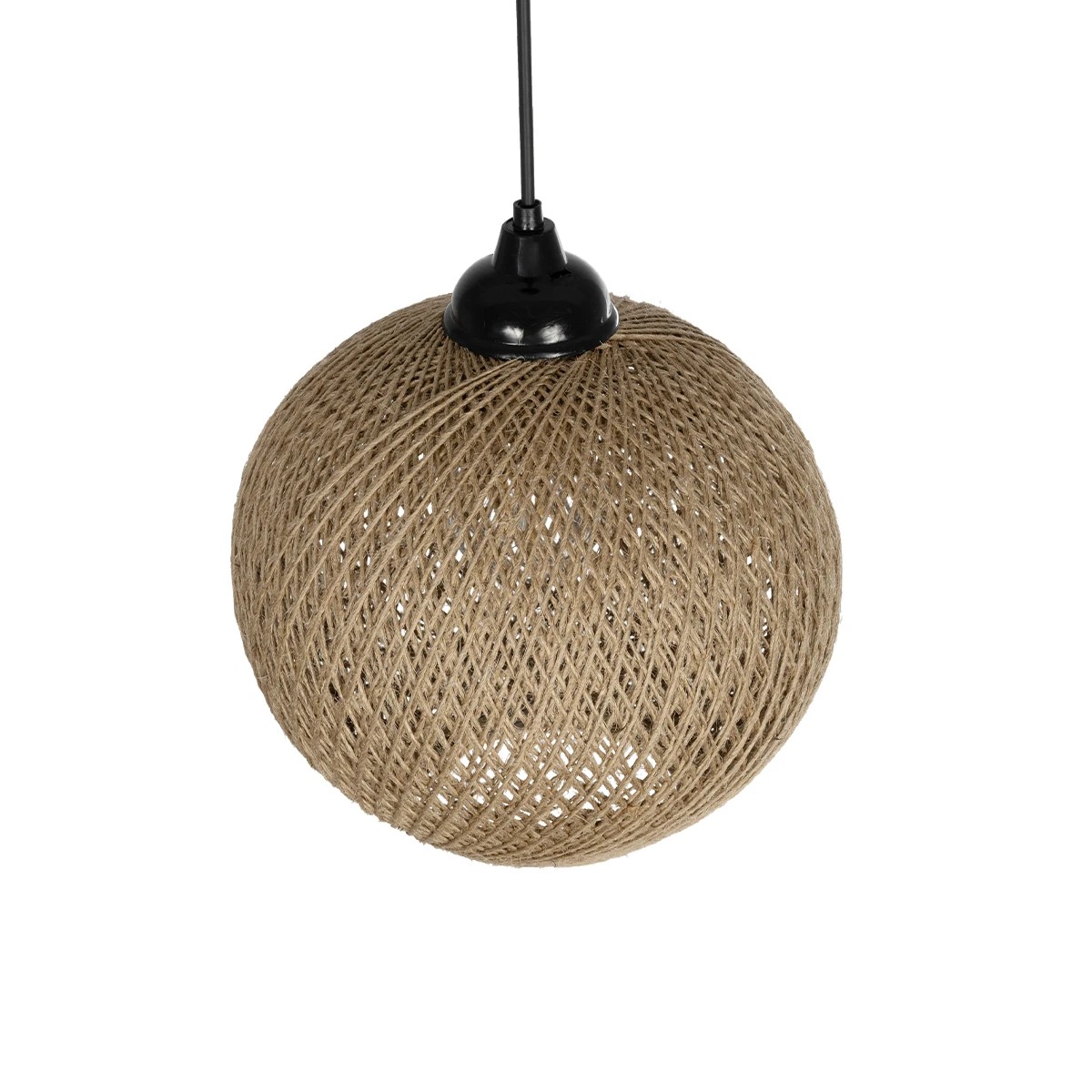 GLOBOSTAR® SOLEI 205-0003 Boho Κρεμαστό Φωτιστικό Οροφής με Ντουί 1 x E27 AC 220-240V IP20 - Μπεζ - M20 x Π20 x Υ25cm - Image 6