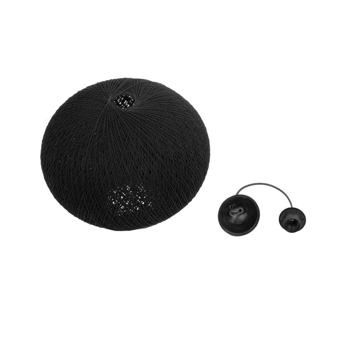 GLOBOSTAR® SOLEI 205-0004 Boho Κρεμαστό Φωτιστικό Οροφής με Ντουί 1 x E27 AC 220-240V IP20 - Μαύρο - M40 x Π40 x Υ45cm - Image 10