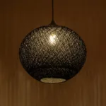 GLOBOSTAR® SOLEI 205-0004 Boho Κρεμαστό Φωτιστικό Οροφής με Ντουί 1 x E27 AC 220-240V IP20 - Μαύρο - M40 x Π40 x Υ45cm - Image 2