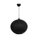 GLOBOSTAR® SOLEI 205-0004 Boho Κρεμαστό Φωτιστικό Οροφής με Ντουί 1 x E27 AC 220-240V IP20 - Μαύρο - M40 x Π40 x Υ45cm - Image 3