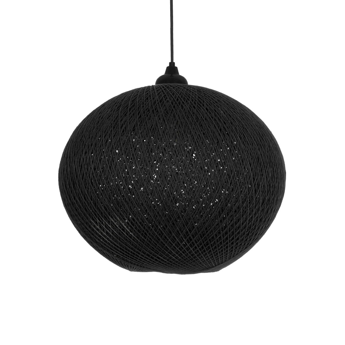 GLOBOSTAR® SOLEI 205-0004 Boho Κρεμαστό Φωτιστικό Οροφής με Ντουί 1 x E27 AC 220-240V IP20 - Μαύρο - M40 x Π40 x Υ45cm - Image 4