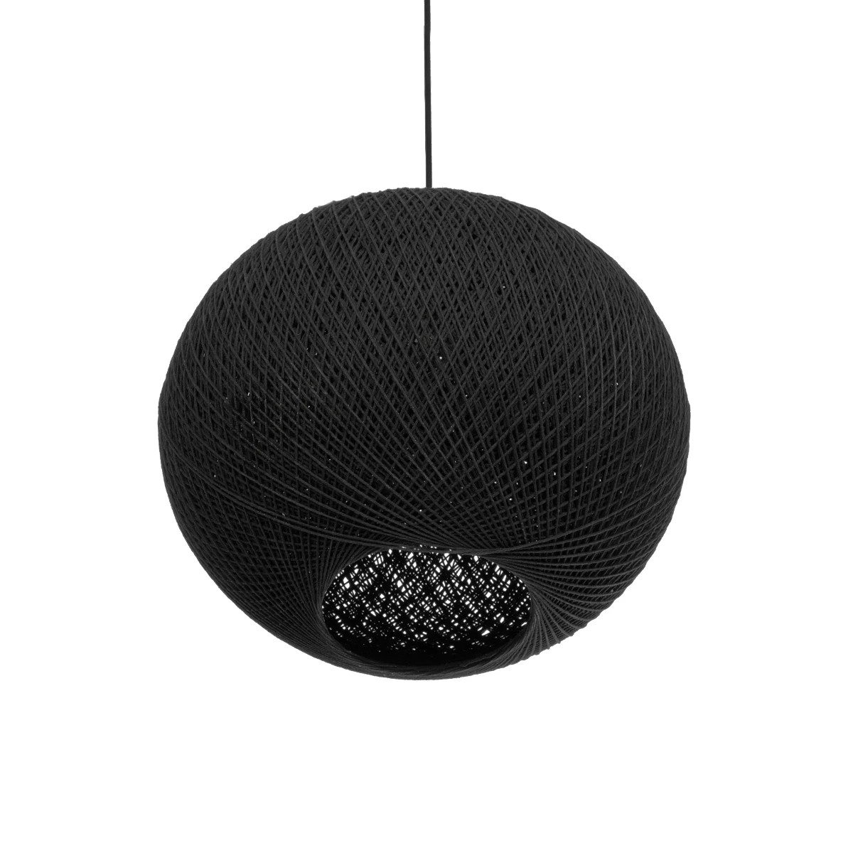 GLOBOSTAR® SOLEI 205-0004 Boho Κρεμαστό Φωτιστικό Οροφής με Ντουί 1 x E27 AC 220-240V IP20 - Μαύρο - M40 x Π40 x Υ45cm - Image 5