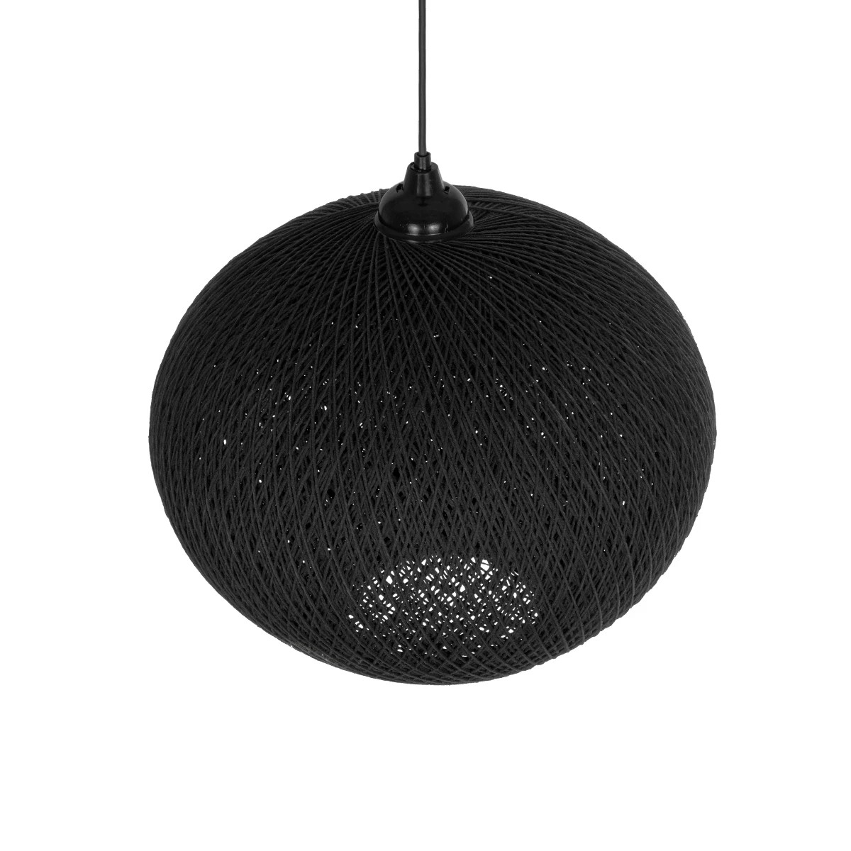 GLOBOSTAR® SOLEI 205-0004 Boho Κρεμαστό Φωτιστικό Οροφής με Ντουί 1 x E27 AC 220-240V IP20 - Μαύρο - M40 x Π40 x Υ45cm - Image 6