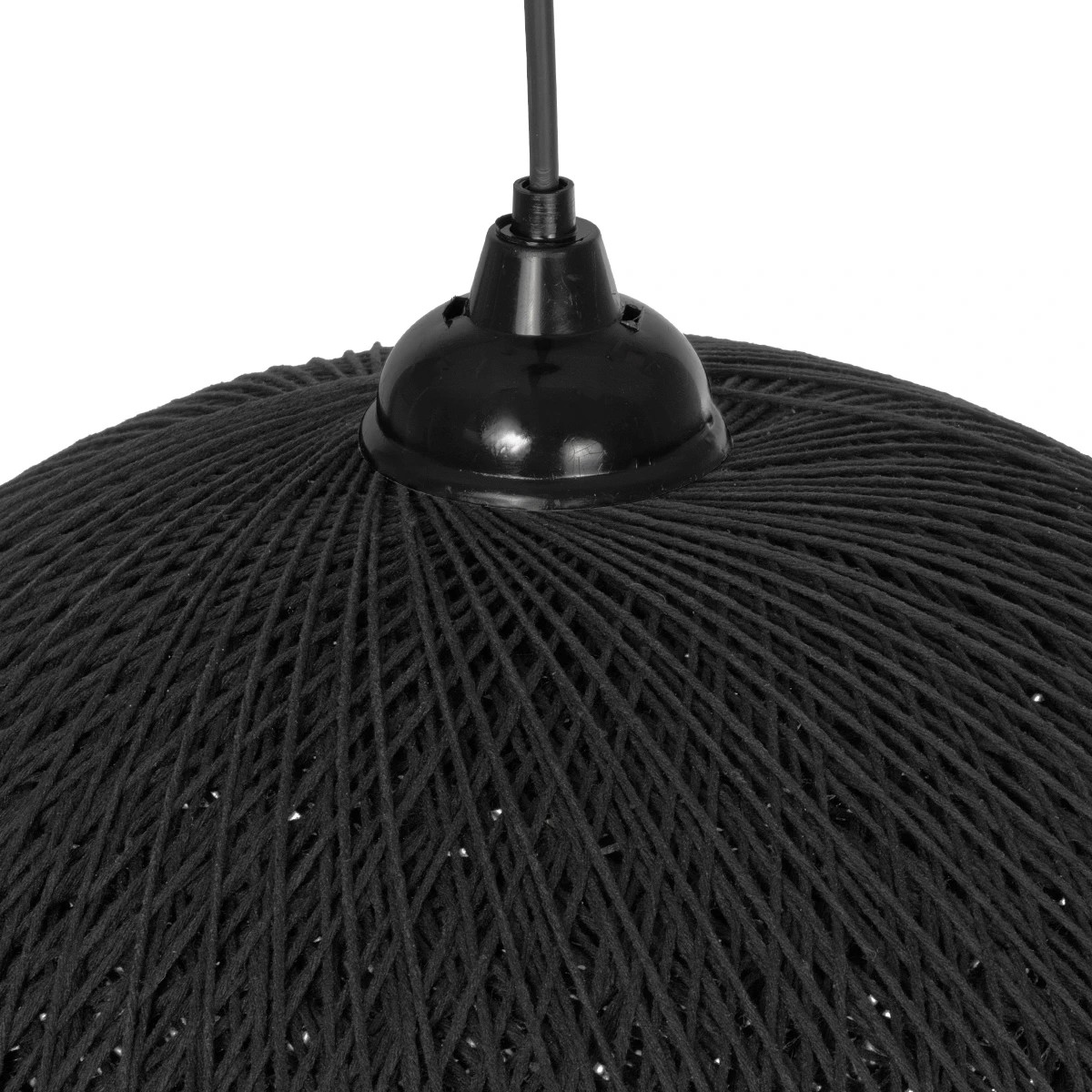 GLOBOSTAR® SOLEI 205-0004 Boho Κρεμαστό Φωτιστικό Οροφής με Ντουί 1 x E27 AC 220-240V IP20 - Μαύρο - M40 x Π40 x Υ45cm - Image 7