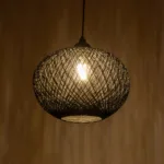 GLOBOSTAR® SOLEI 205-0005 Boho Κρεμαστό Φωτιστικό Οροφής με Ντουί 1 x E27 AC 220-240V IP20 - Μαύρο - M30 x Π30 x Υ35cm - Image 2