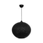 GLOBOSTAR® SOLEI 205-0005 Boho Κρεμαστό Φωτιστικό Οροφής με Ντουί 1 x E27 AC 220-240V IP20 - Μαύρο - M30 x Π30 x Υ35cm - Image 3