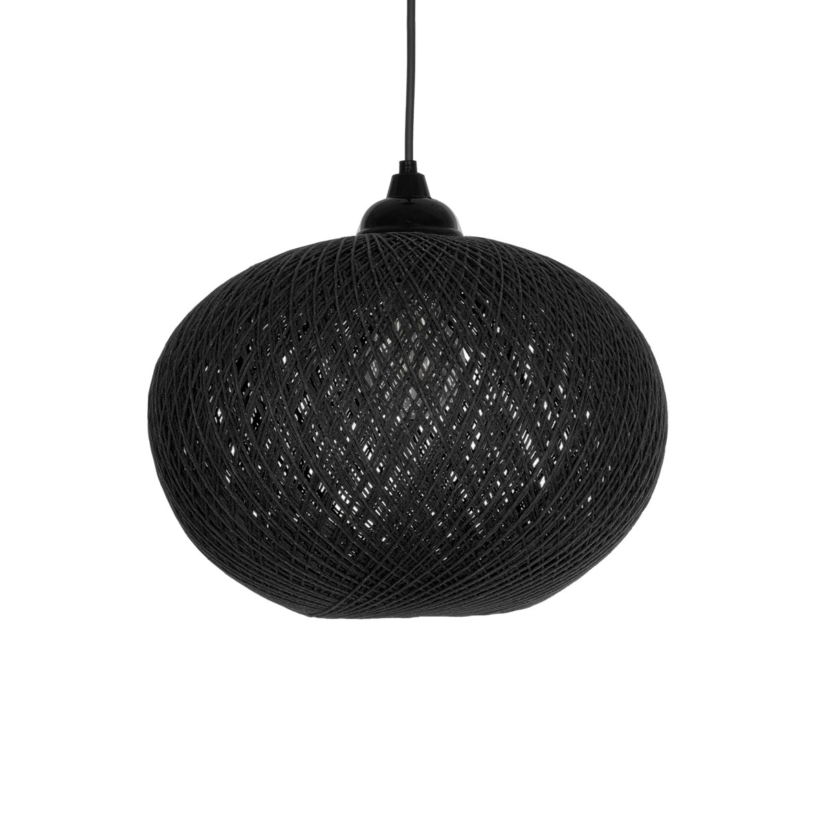 GLOBOSTAR® SOLEI 205-0005 Boho Κρεμαστό Φωτιστικό Οροφής με Ντουί 1 x E27 AC 220-240V IP20 - Μαύρο - M30 x Π30 x Υ35cm - Image 4