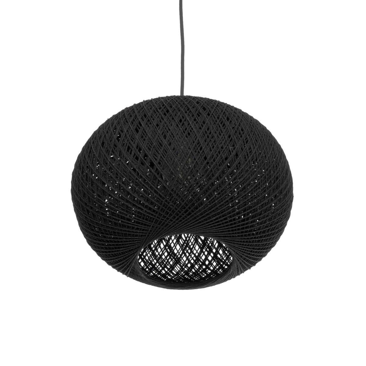 GLOBOSTAR® SOLEI 205-0005 Boho Κρεμαστό Φωτιστικό Οροφής με Ντουί 1 x E27 AC 220-240V IP20 - Μαύρο - M30 x Π30 x Υ35cm - Image 5