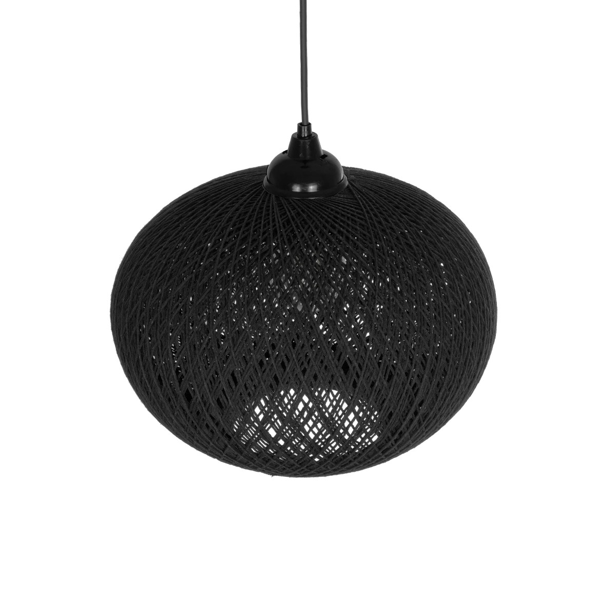 GLOBOSTAR® SOLEI 205-0005 Boho Κρεμαστό Φωτιστικό Οροφής με Ντουί 1 x E27 AC 220-240V IP20 - Μαύρο - M30 x Π30 x Υ35cm - Image 6