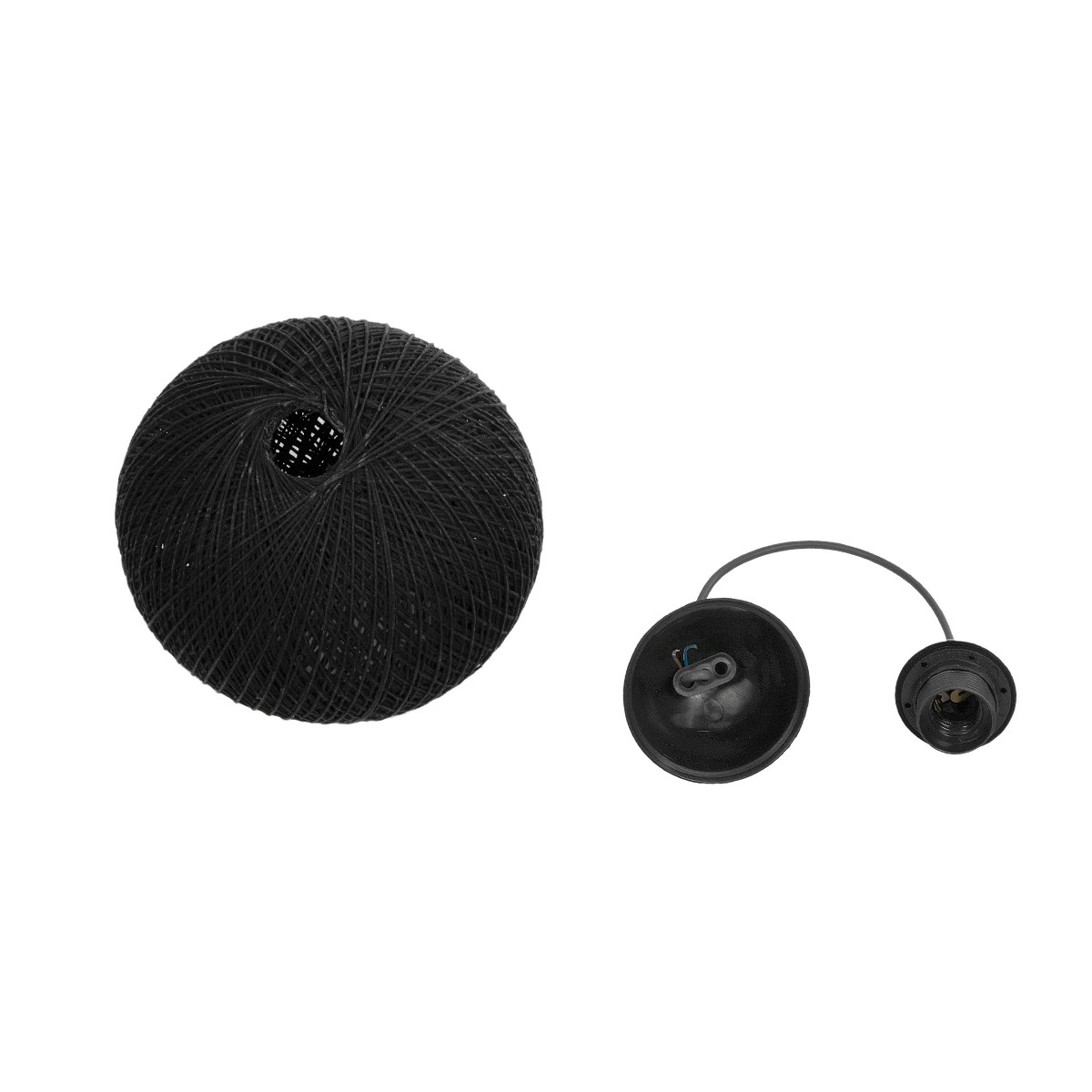 GLOBOSTAR® SOLEI 205-0006 Boho Κρεμαστό Φωτιστικό Οροφής με Ντουί 1 x E27 AC 220-240V IP20 - Μαύρο - M20 x Π20 x Υ25cm - Image 10