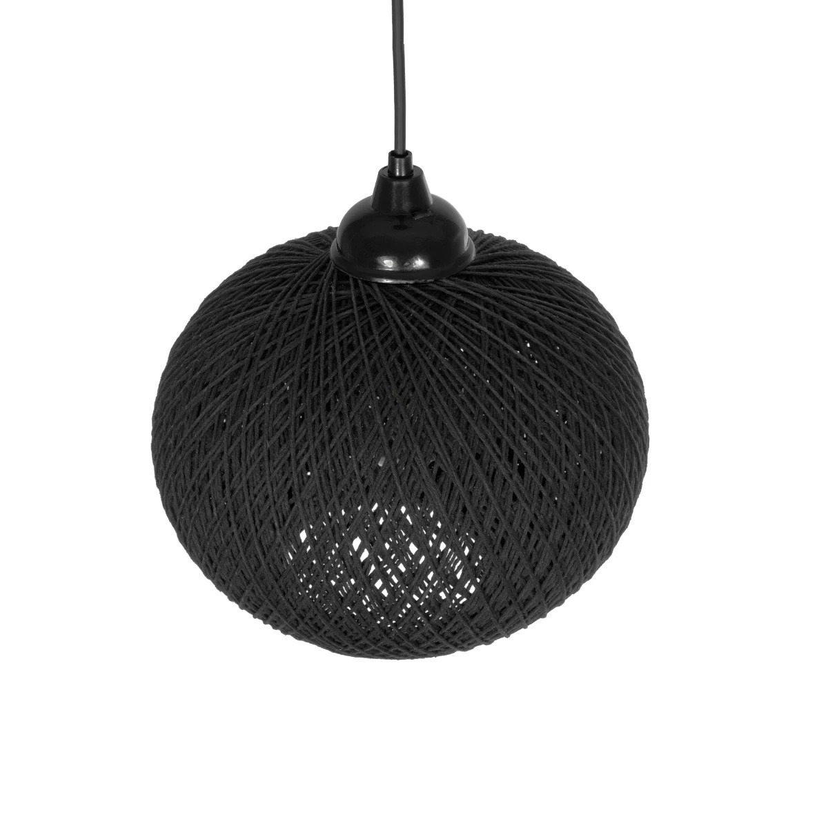 GLOBOSTAR® SOLEI 205-0006 Boho Κρεμαστό Φωτιστικό Οροφής με Ντουί 1 x E27 AC 220-240V IP20 - Μαύρο - M20 x Π20 x Υ25cm - Image 6