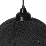GLOBOSTAR® SOLEI 205-0006 Boho Κρεμαστό Φωτιστικό Οροφής με Ντουί 1 x E27 AC 220-240V IP20 - Μαύρο - M20 x Π20 x Υ25cm - Image 7