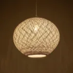 GLOBOSTAR® SOLEI 205-0007 Boho Κρεμαστό Φωτιστικό Οροφής με Ντουί 1 x E27 AC 220-240V IP20 - Λευκό - M40 x Π40 x Υ45cm - Image 2