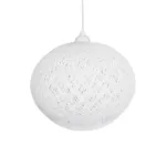 GLOBOSTAR® SOLEI 205-0007 Boho Κρεμαστό Φωτιστικό Οροφής με Ντουί 1 x E27 AC 220-240V IP20 - Λευκό - M40 x Π40 x Υ45cm - Image 4
