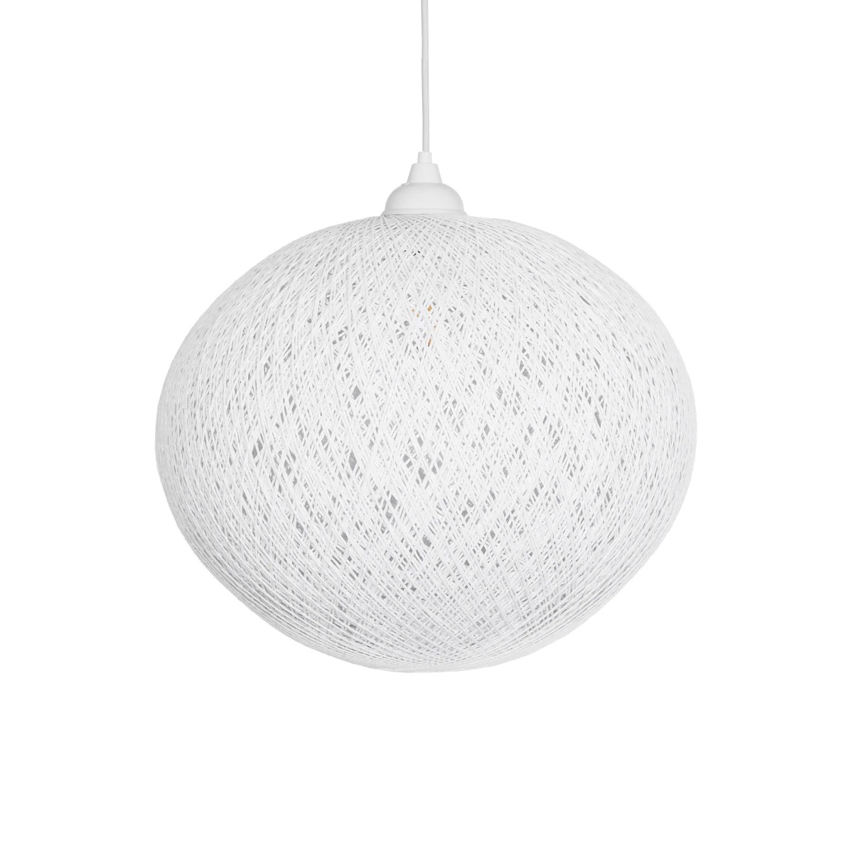 GLOBOSTAR® SOLEI 205-0007 Boho Κρεμαστό Φωτιστικό Οροφής με Ντουί 1 x E27 AC 220-240V IP20 - Λευκό - M40 x Π40 x Υ45cm - Image 4