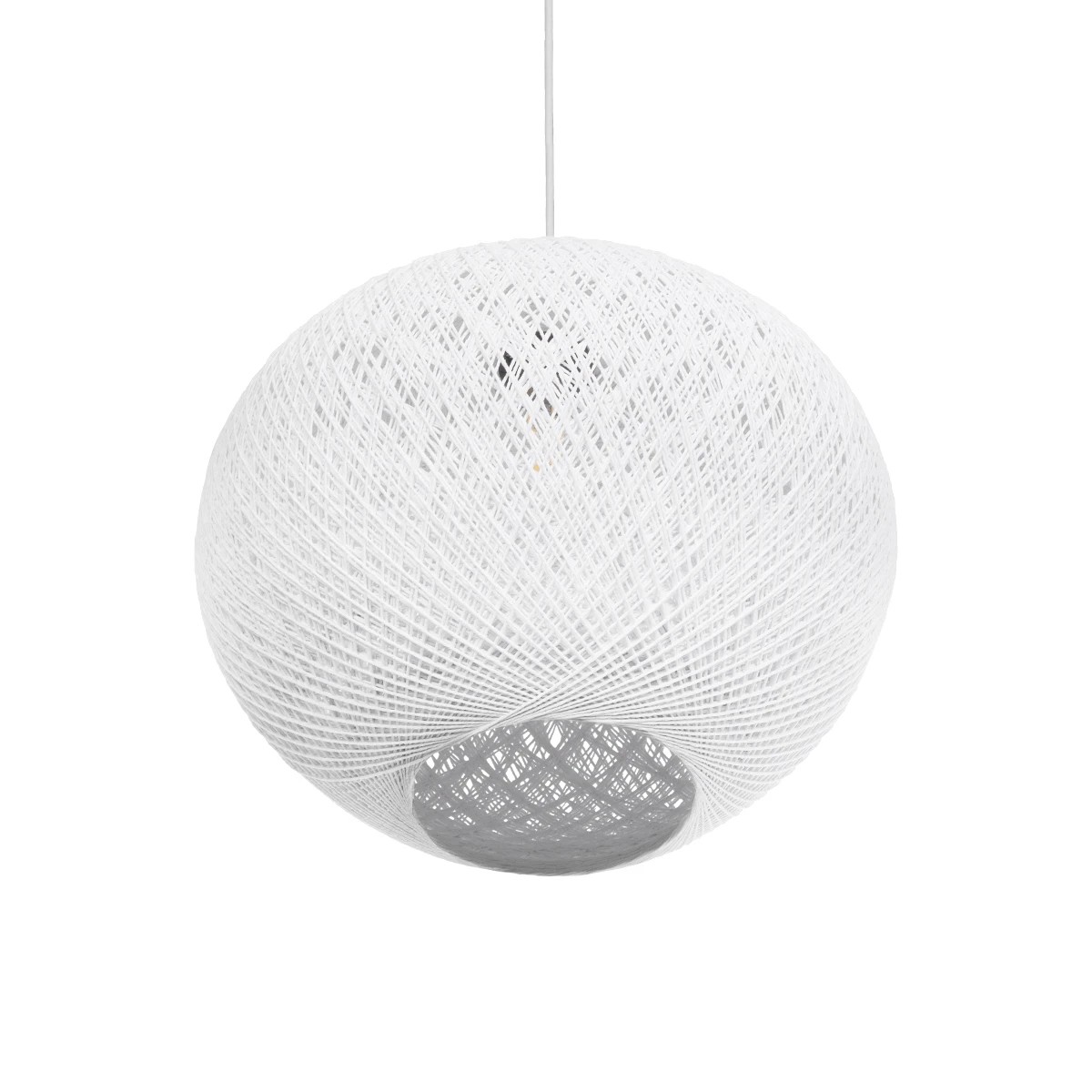 GLOBOSTAR® SOLEI 205-0007 Boho Κρεμαστό Φωτιστικό Οροφής με Ντουί 1 x E27 AC 220-240V IP20 - Λευκό - M40 x Π40 x Υ45cm - Image 5