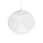 GLOBOSTAR® SOLEI 205-0007 Boho Κρεμαστό Φωτιστικό Οροφής με Ντουί 1 x E27 AC 220-240V IP20 - Λευκό - M40 x Π40 x Υ45cm - Image 6