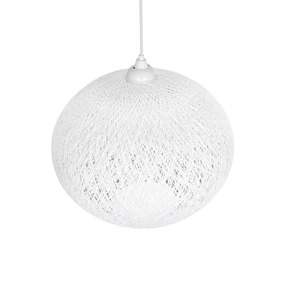 GLOBOSTAR® SOLEI 205-0007 Boho Κρεμαστό Φωτιστικό Οροφής με Ντουί 1 x E27 AC 220-240V IP20 - Λευκό - M40 x Π40 x Υ45cm - Image 6