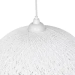 GLOBOSTAR® SOLEI 205-0007 Boho Κρεμαστό Φωτιστικό Οροφής με Ντουί 1 x E27 AC 220-240V IP20 - Λευκό - M40 x Π40 x Υ45cm - Image 7