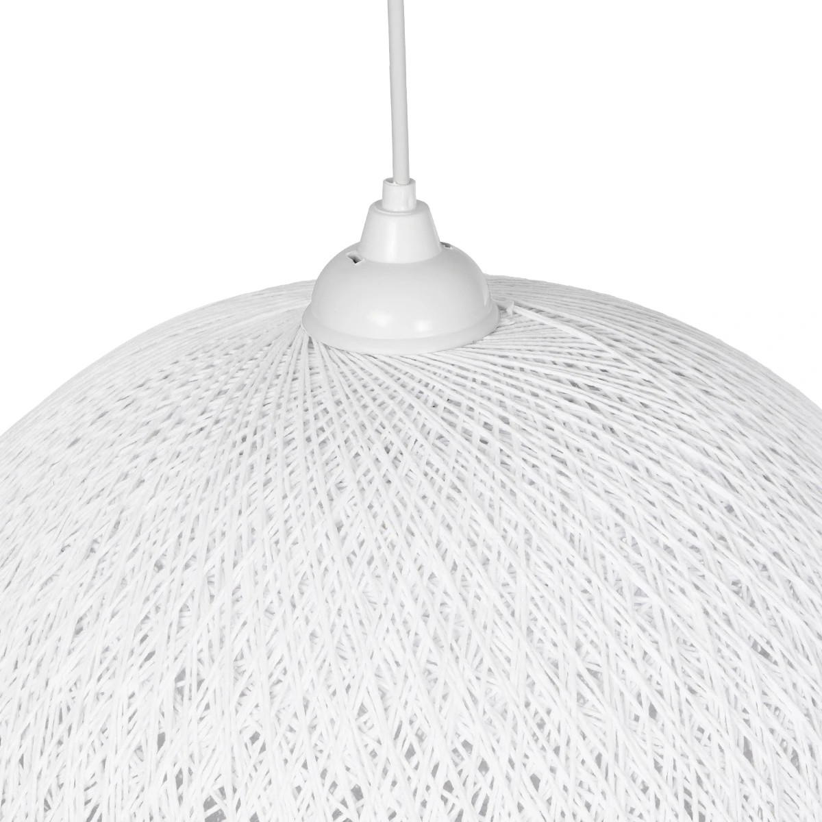 GLOBOSTAR® SOLEI 205-0007 Boho Κρεμαστό Φωτιστικό Οροφής με Ντουί 1 x E27 AC 220-240V IP20 - Λευκό - M40 x Π40 x Υ45cm - Image 7