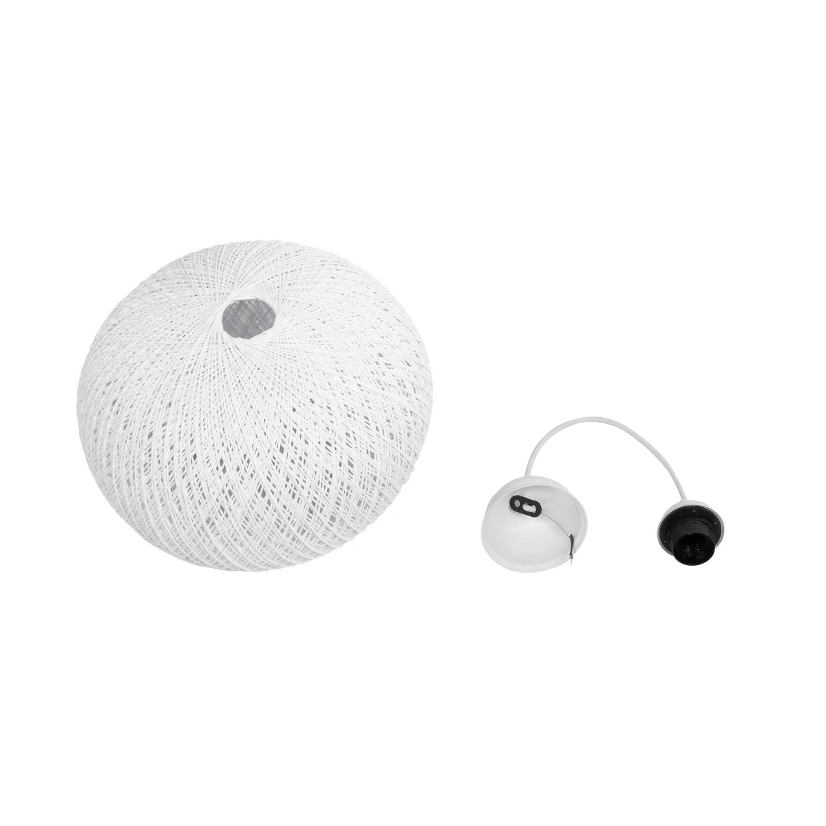 GLOBOSTAR® SOLEI 205-0008 Boho Κρεμαστό Φωτιστικό Οροφής με Ντουί 1 x E27 AC 220-240V IP20 - Λευκό - M30 x Π30 x Υ35cm - Image 10